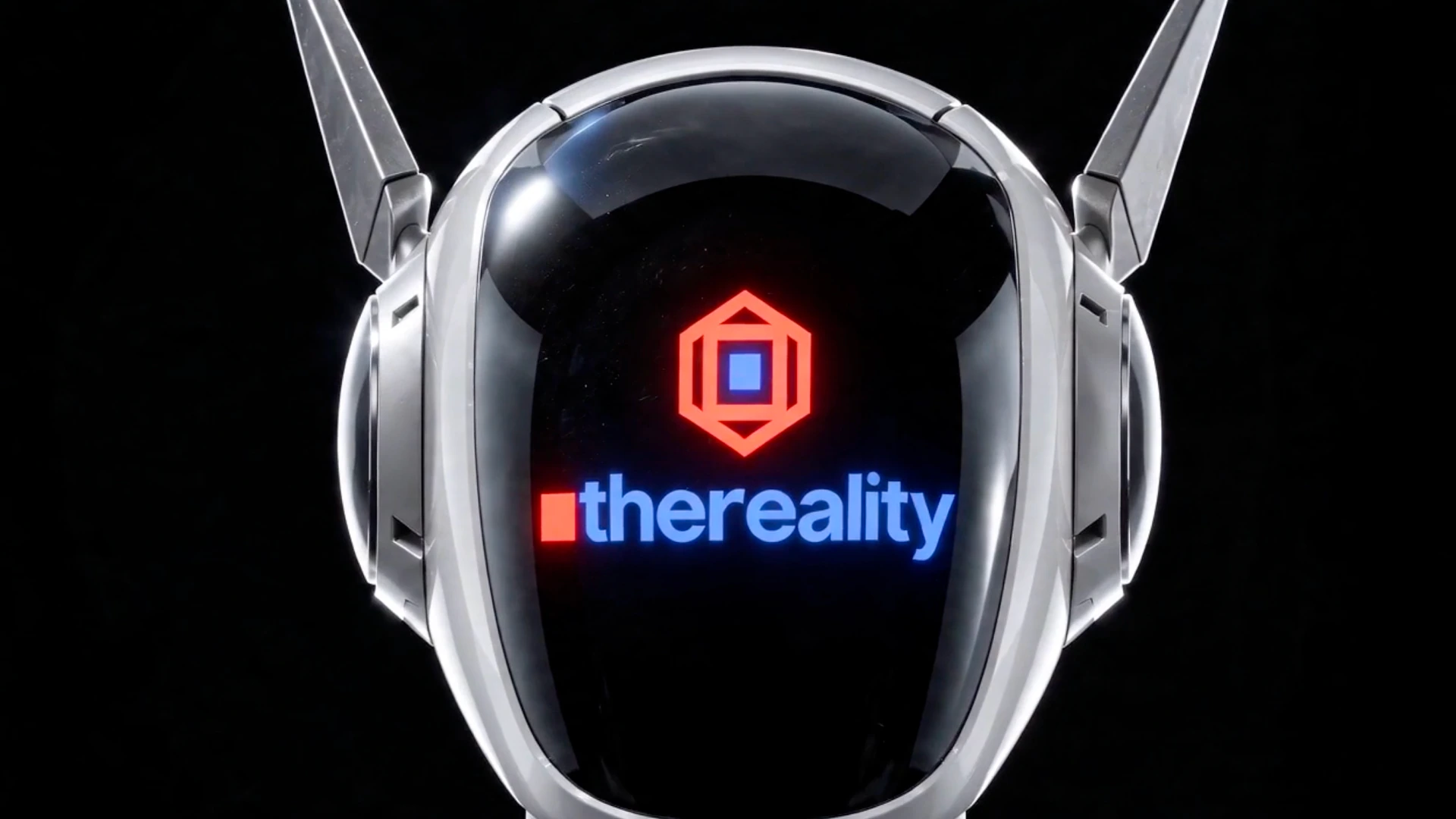 OtherReality robotics exhibition identity with a futuristic robot portrait